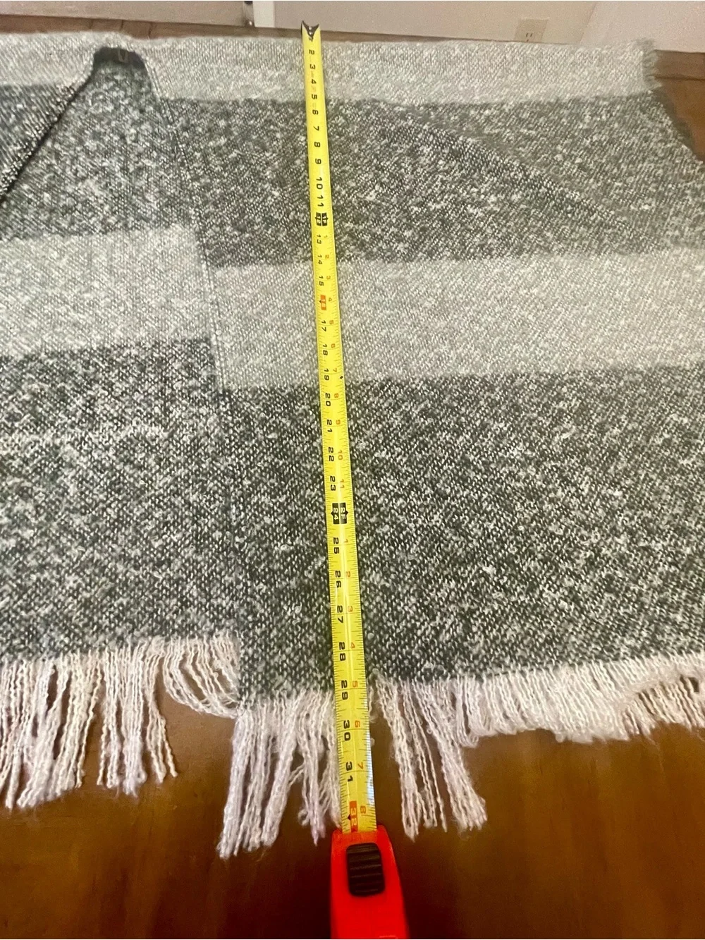2 Pia Rossini Black & Gray Knit Wrap Scarf/Wraps